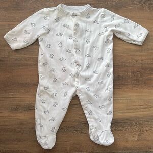 5/$20 Little Me Zebra White Footies Pajamas 6 months